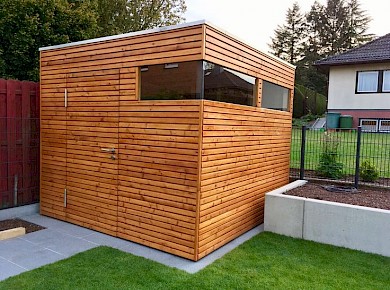 Gartenhaus Gartenhaus mit Eckfenster