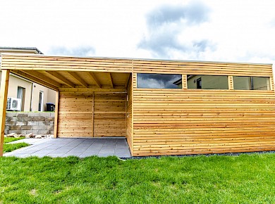 Gartenhaus Gartenhaus mit Vordach