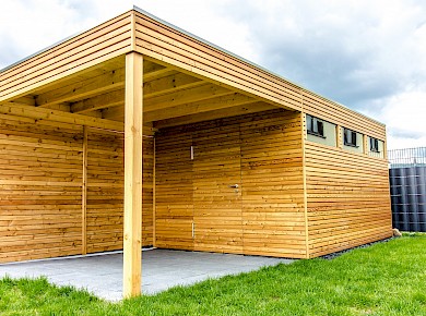 Gartenhaus Gartenhaus mit Vordach