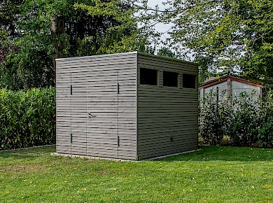 Gartenhaus Woody mit Vergrauungslasur