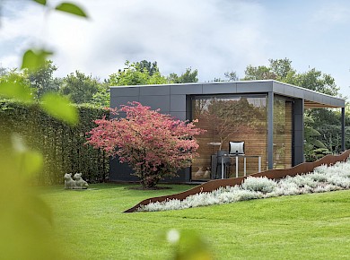 Gartenhaus Gartenlounge mit Büro