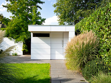 Gartenhaus Puuro mit Vordach